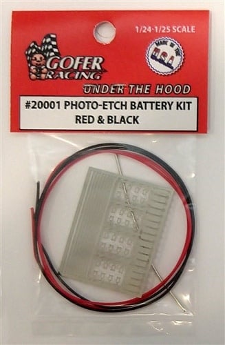 20001 Battery Kit Photo Etch Red/Black