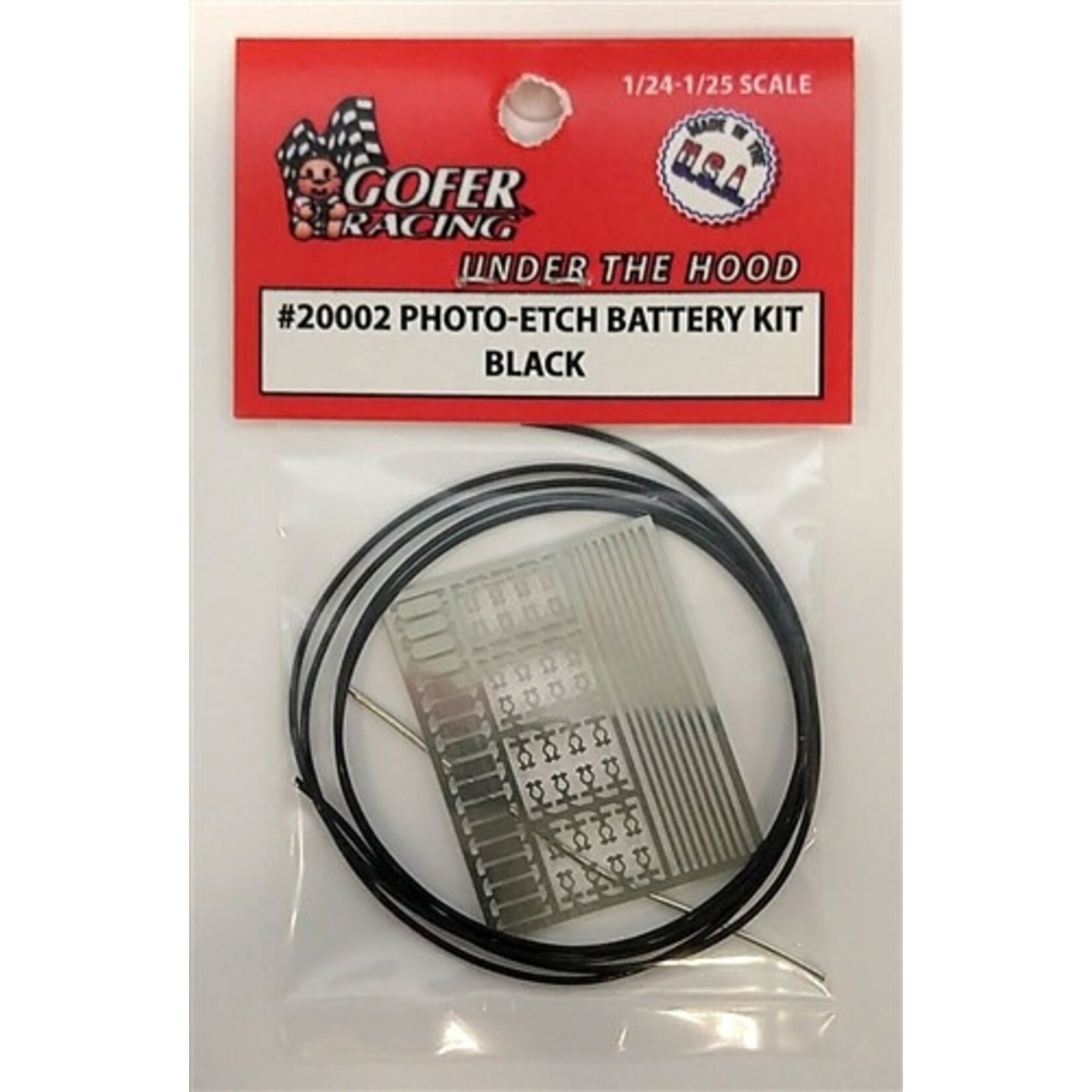 Gofer Racing 20002 Battery Kit Photo Etch Black