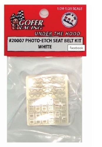 20007 Photo Etch Seat Belt Kit White
