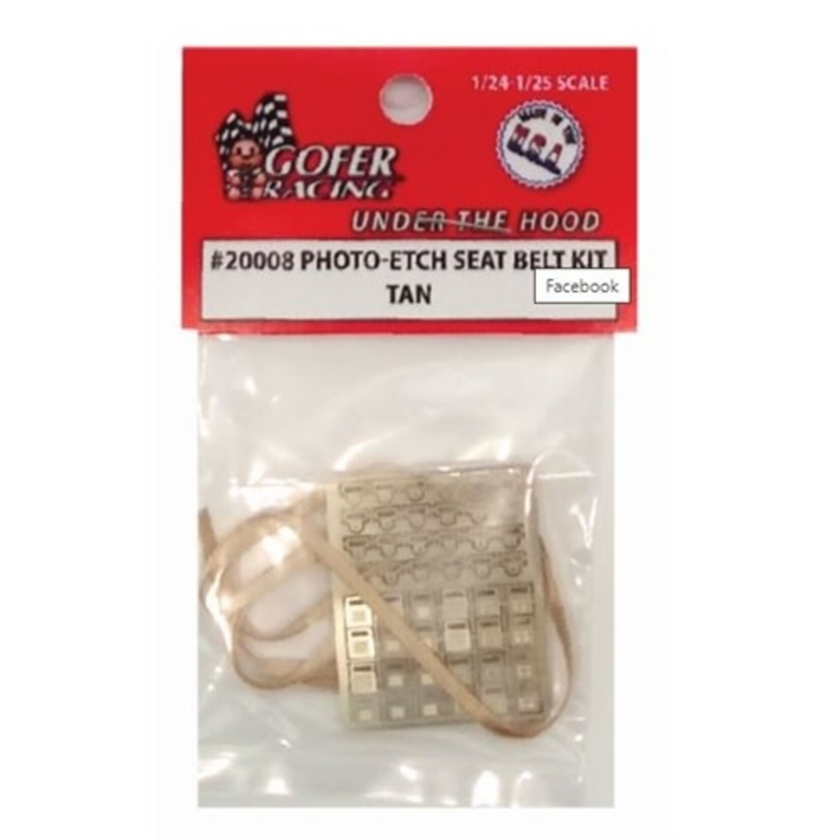 Gofer Racing 20008 Photo Etch Seat Belt Kit Tan