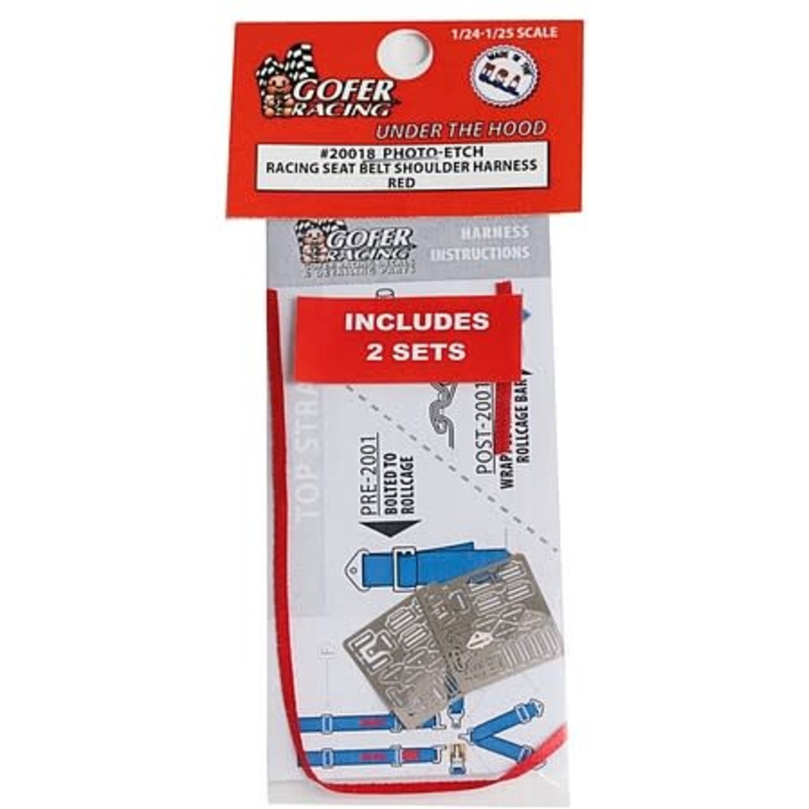 Gofer Racing 20018 Racing Selt Belt Shoulder Harness Red
