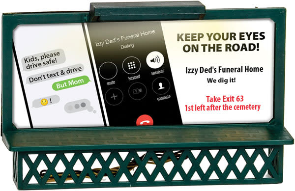 1956230 HO Safe Driving Lighted Billboard