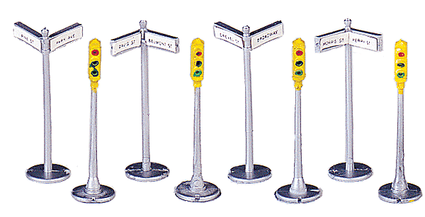 42207 HO Signs and Traffic Lights