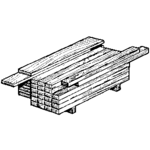 Atlas 791 HO Stacked Mill Lumber