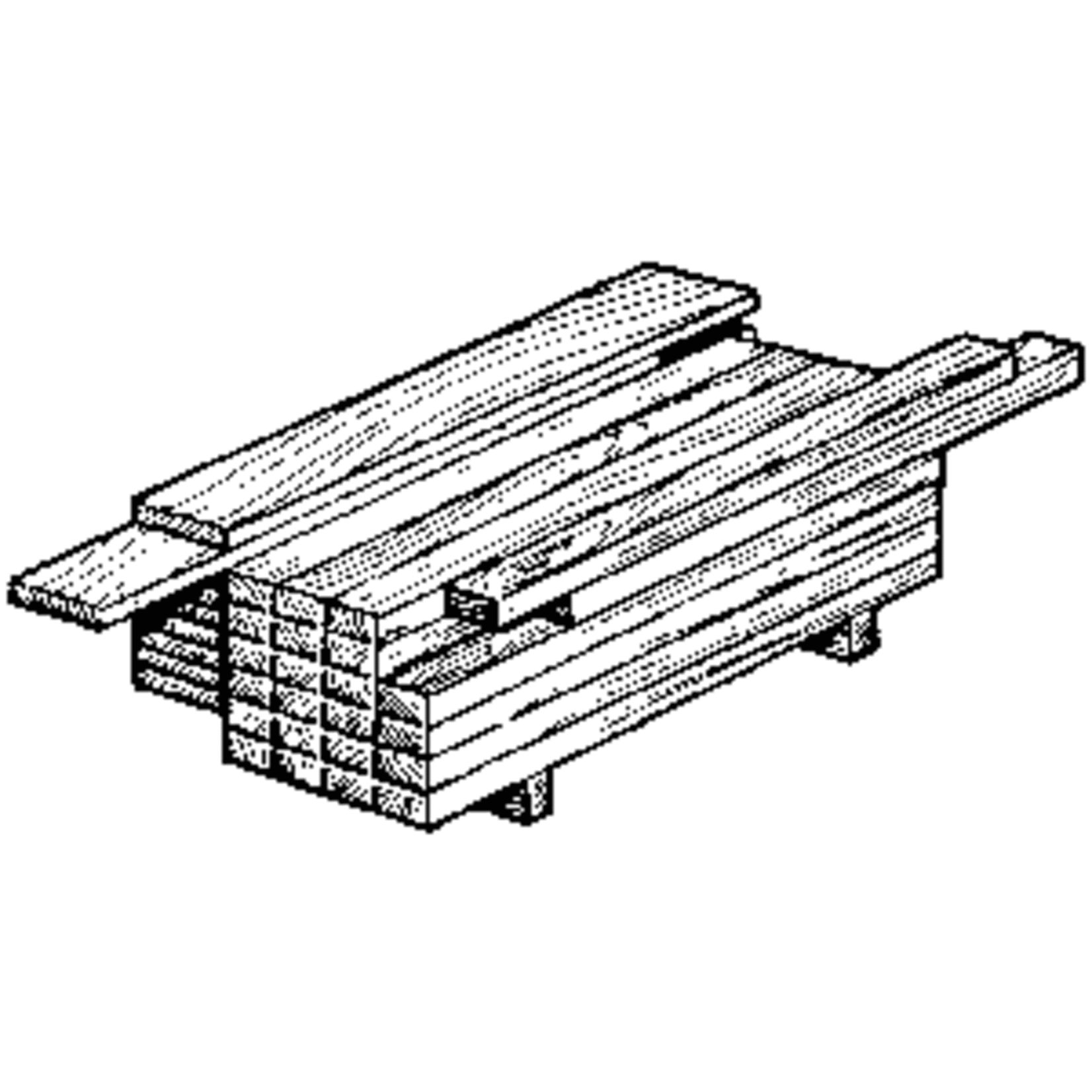 Atlas 791 HO Stacked Mill Lumber