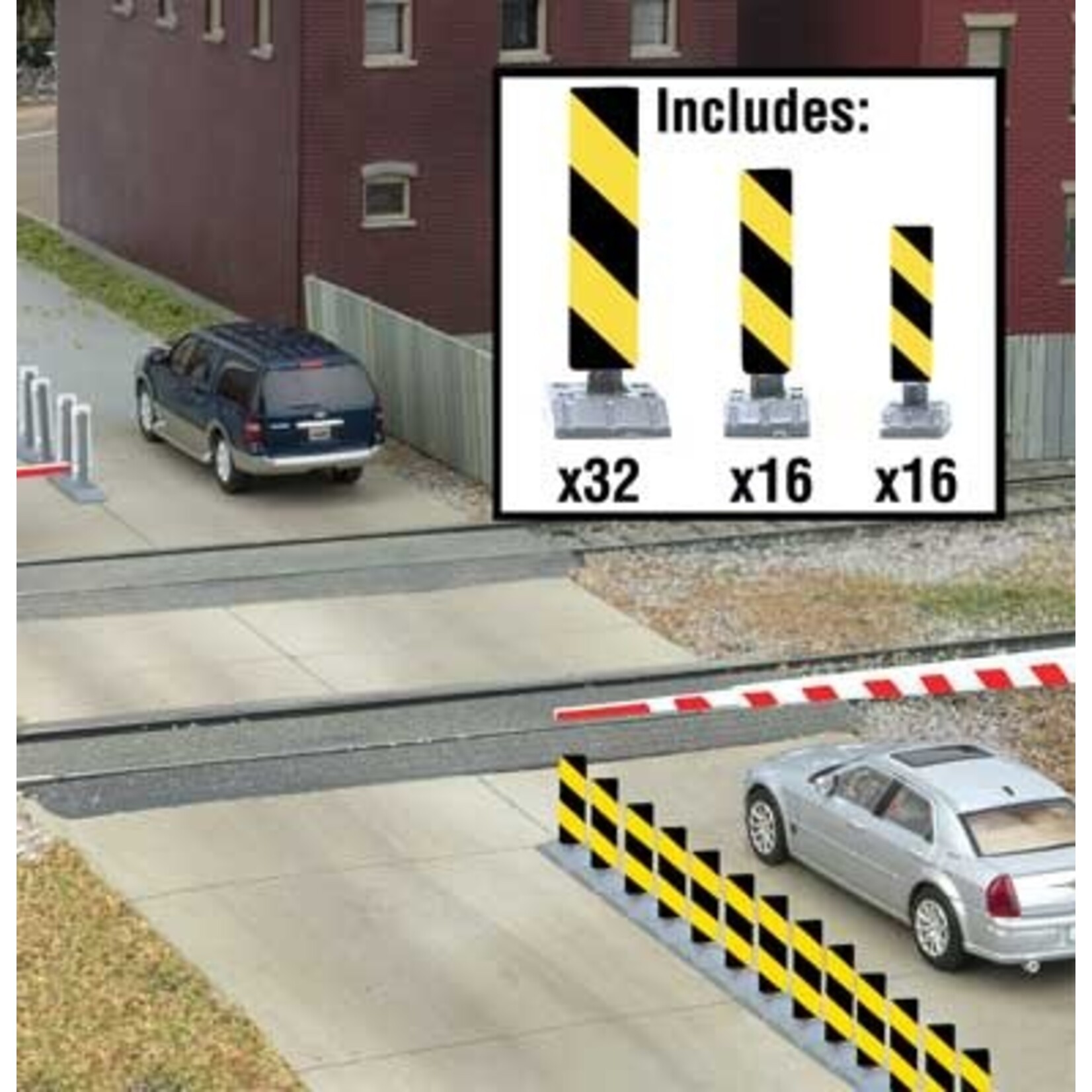 Walthers 9494168 HO Quiet Crossing Lane Markers Kit