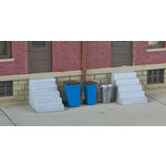Walthers 9494127 HO Vintage Garbage Cans & Recycling Bins