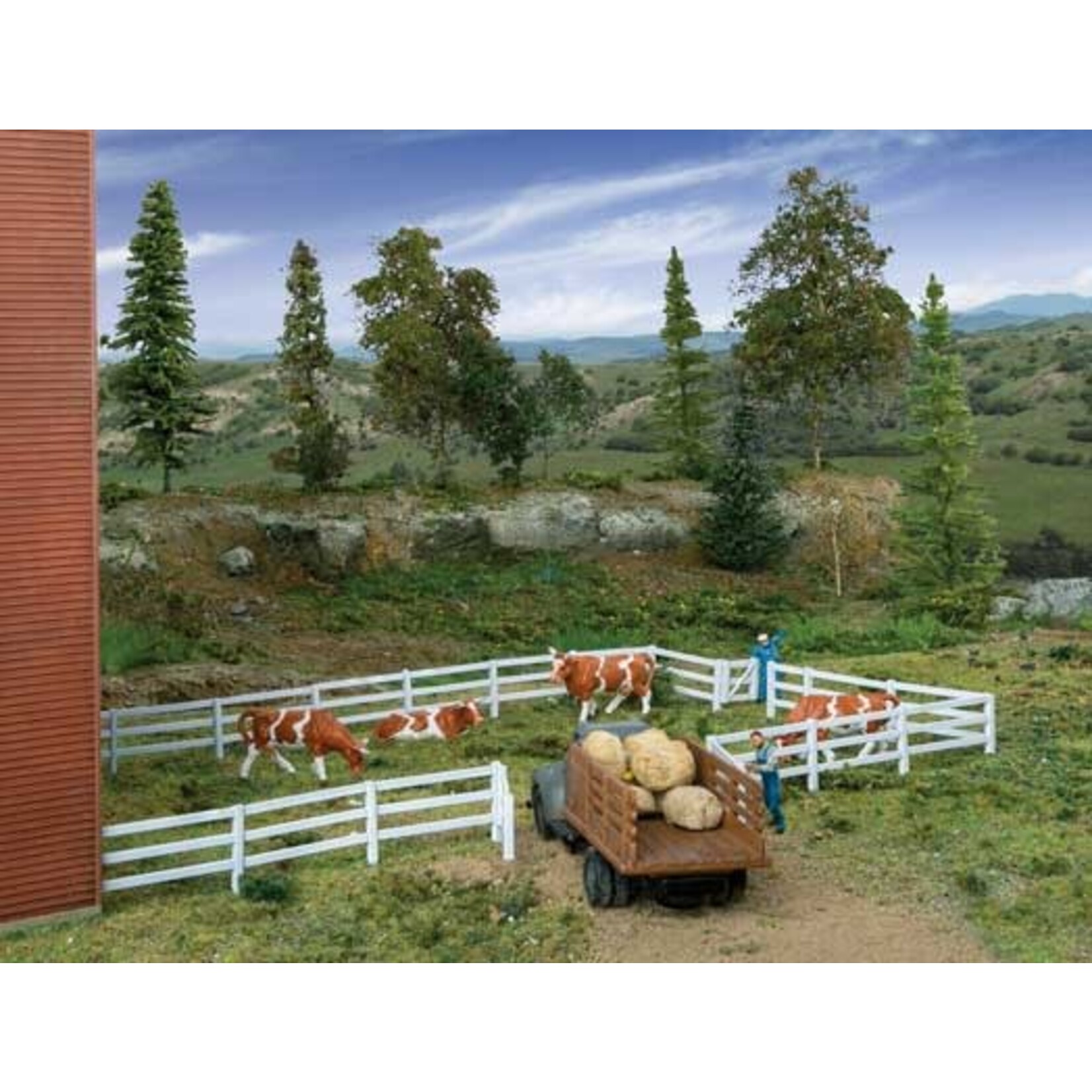 Walthers 9494202 HO Farm Fence 3 Rail