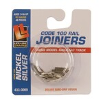 Walthers 3009 Rail Joiners pkg(48) -- Nickel Silver For Code 100 Track