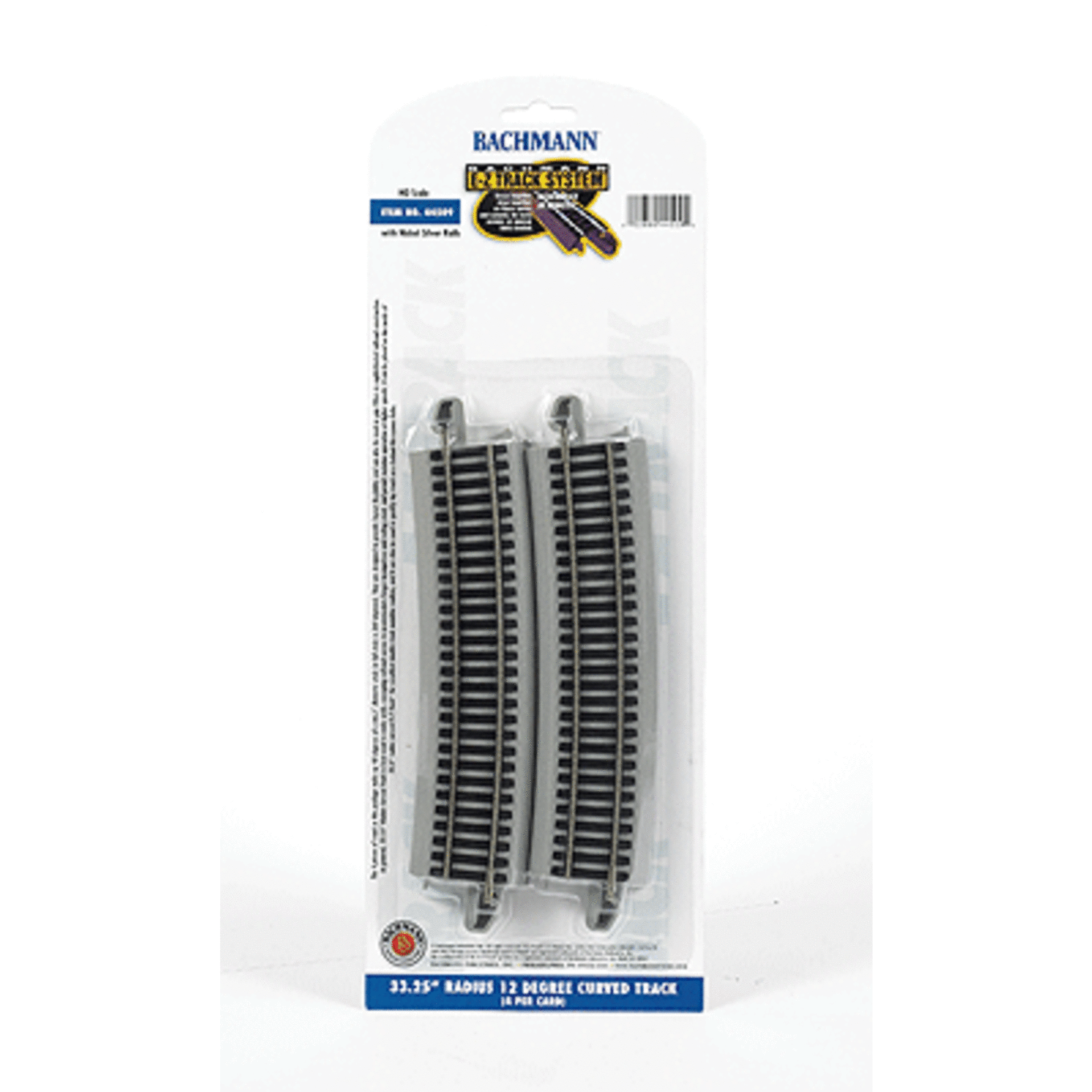 Bachmann 44509 HO E-Z TRACK 33-1/4" Radius 12 Degree Curve pkg(4)