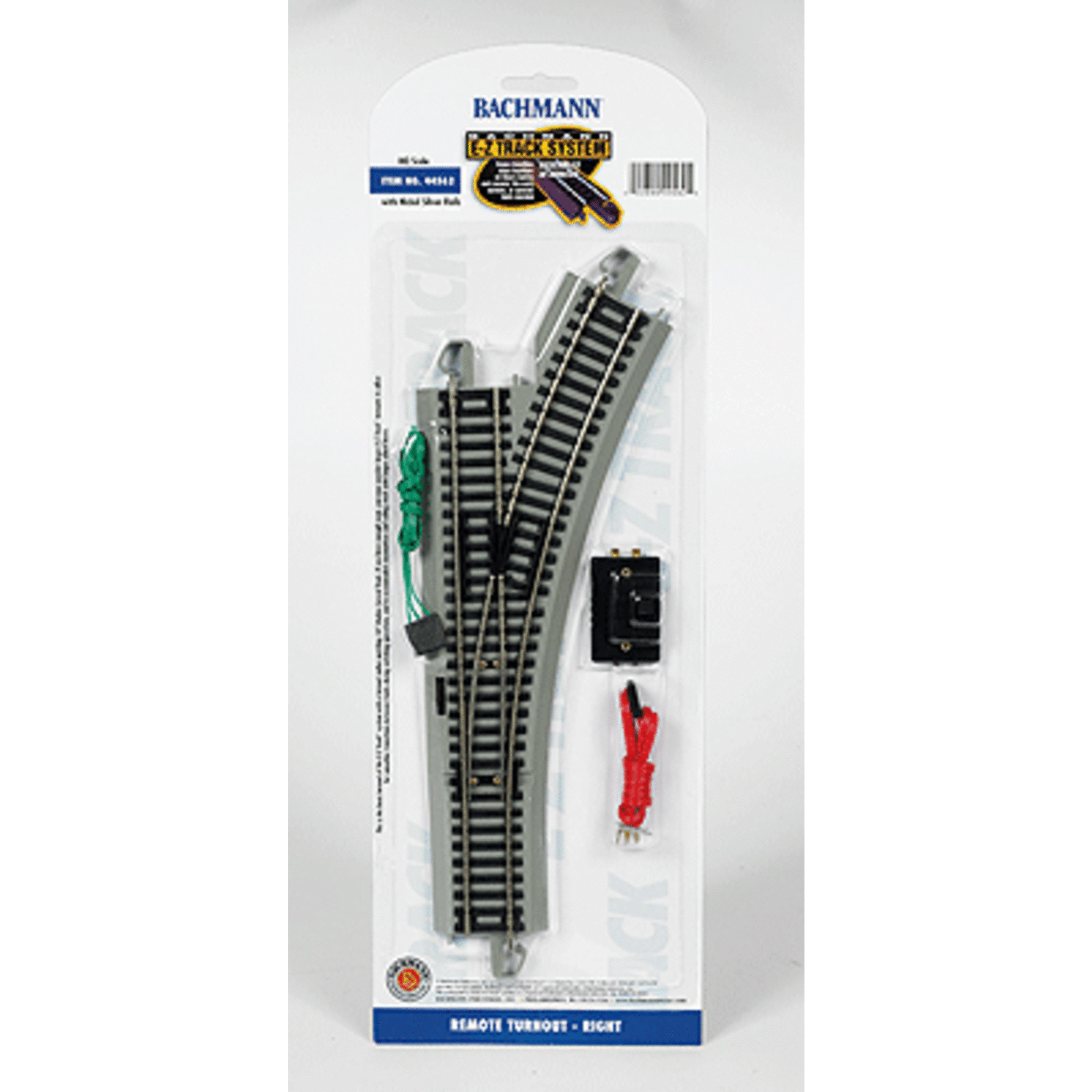 Bachmann 44562 HO E-Z Track Right Switch Nickel Silver
