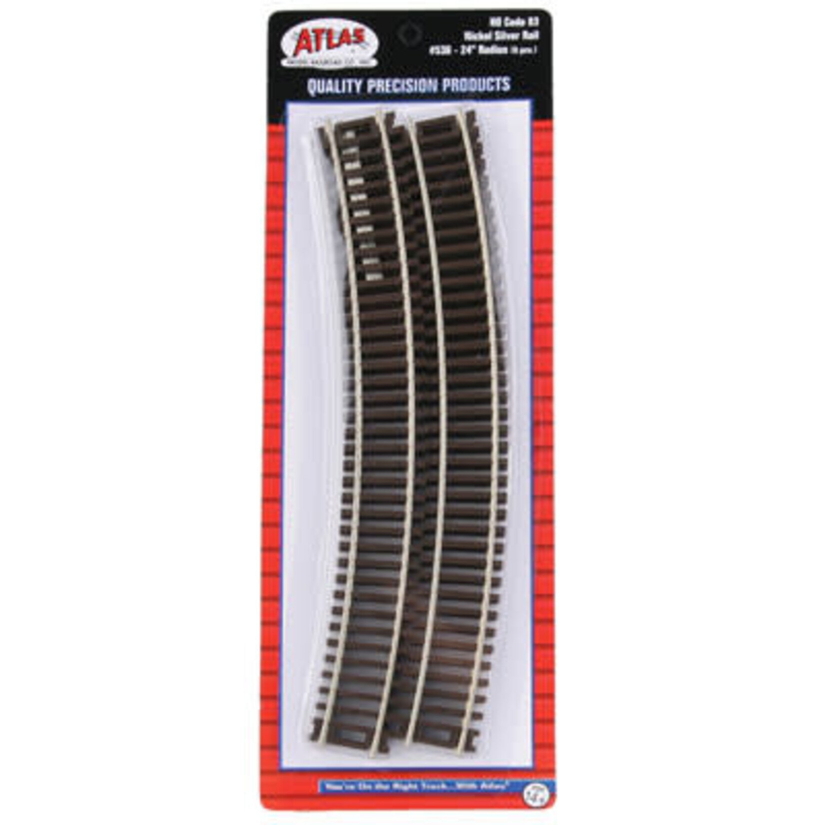 Atlas 536 HO Code 83 24 Radius Curve - 6 piece