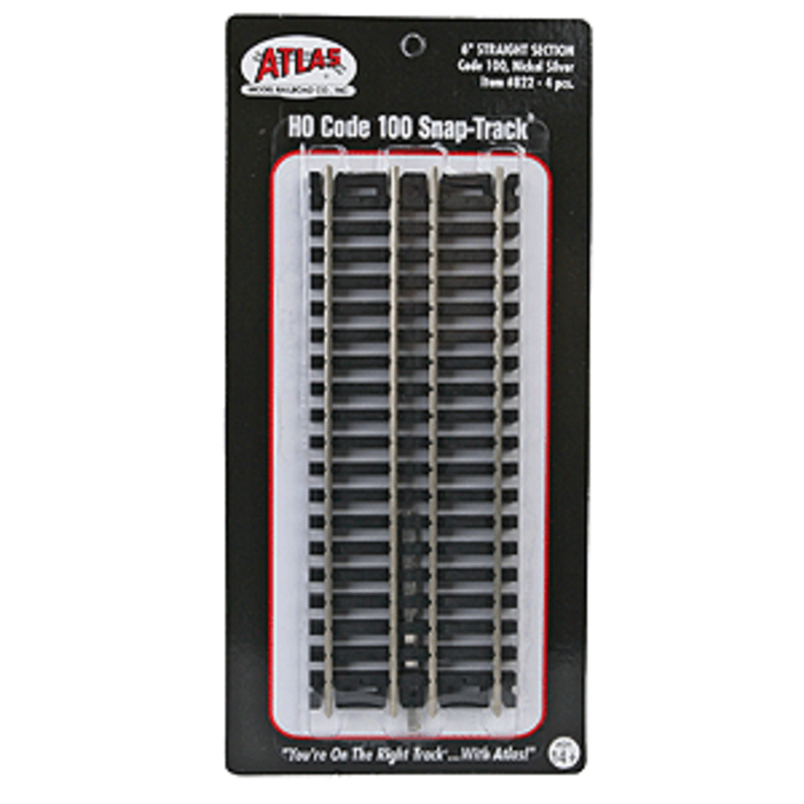 Atlas HO-CODE 100 6" STRAIGHT TRACK