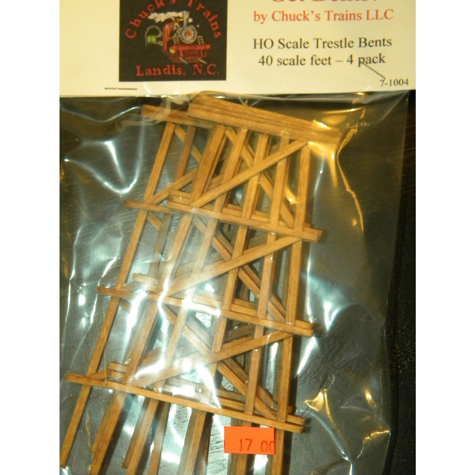 40 Scale Foot Timber Trestle Bent 4 pack