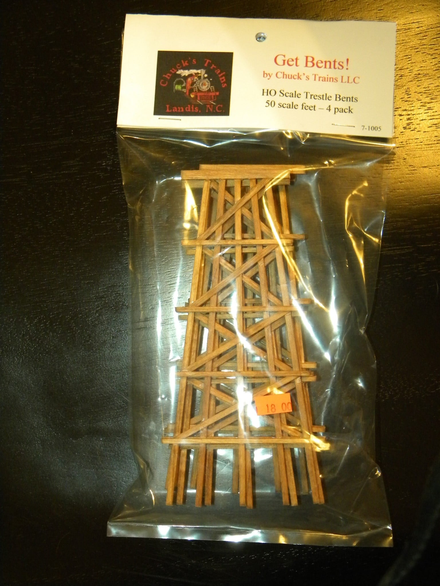 50 Scale Foot Timber Trestle Bent 4 pack