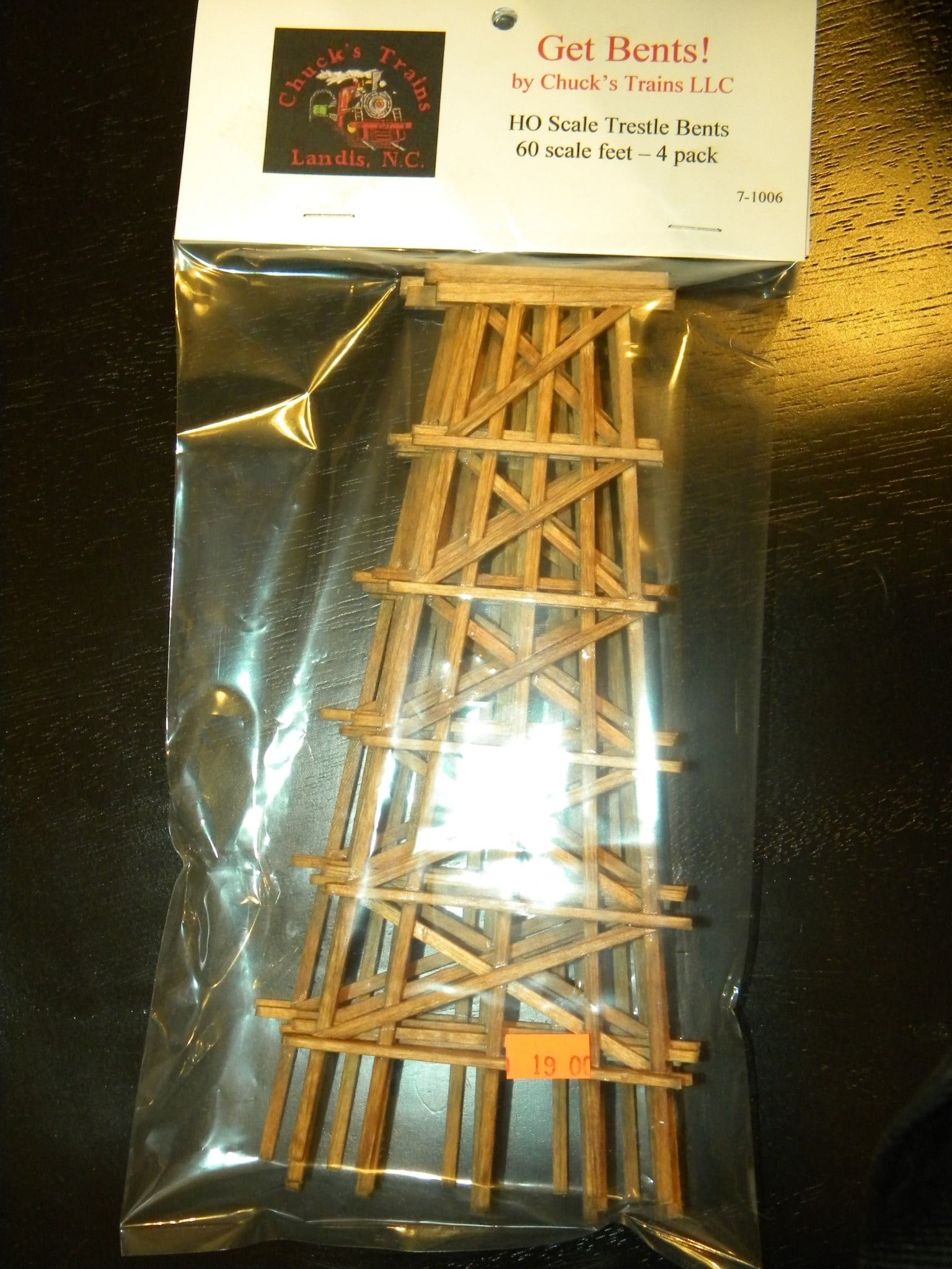 60 Scale Foot Timber Trestle Bent 4 Pack