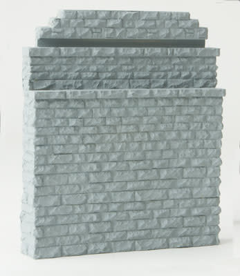 9334584 HO Double-Track Railroad Bridge Stone Abutment