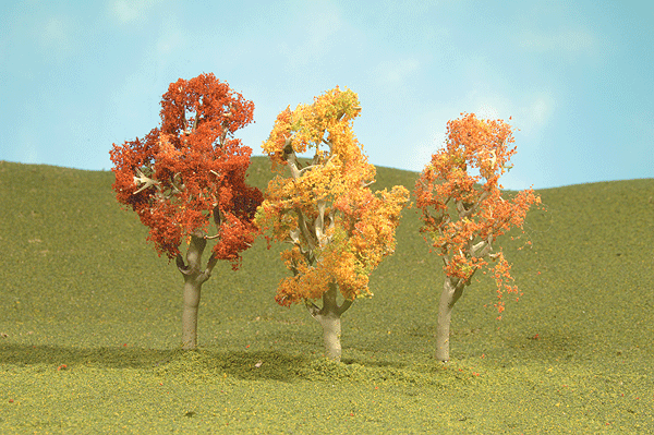 32055 SceneScapes(TM)Autumn Aspen Trees 3-4" pkg(3)