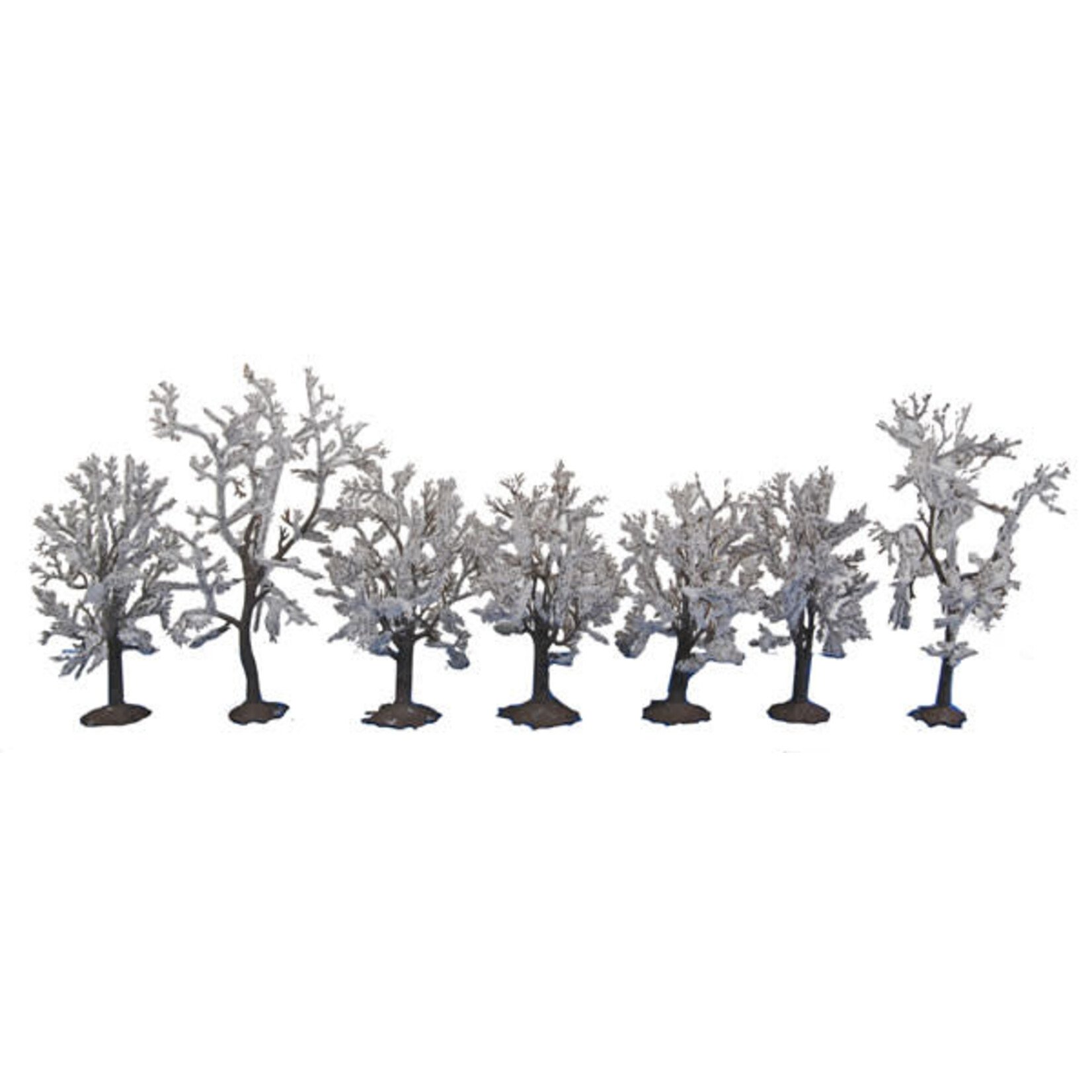 Walthers 9491167 Snow Trees w/White Foliage pkg(7)