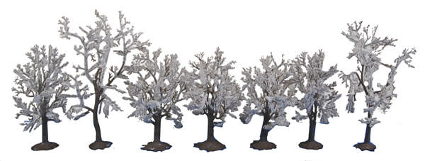 9491167 Snow Trees w/White Foliage pkg(7)