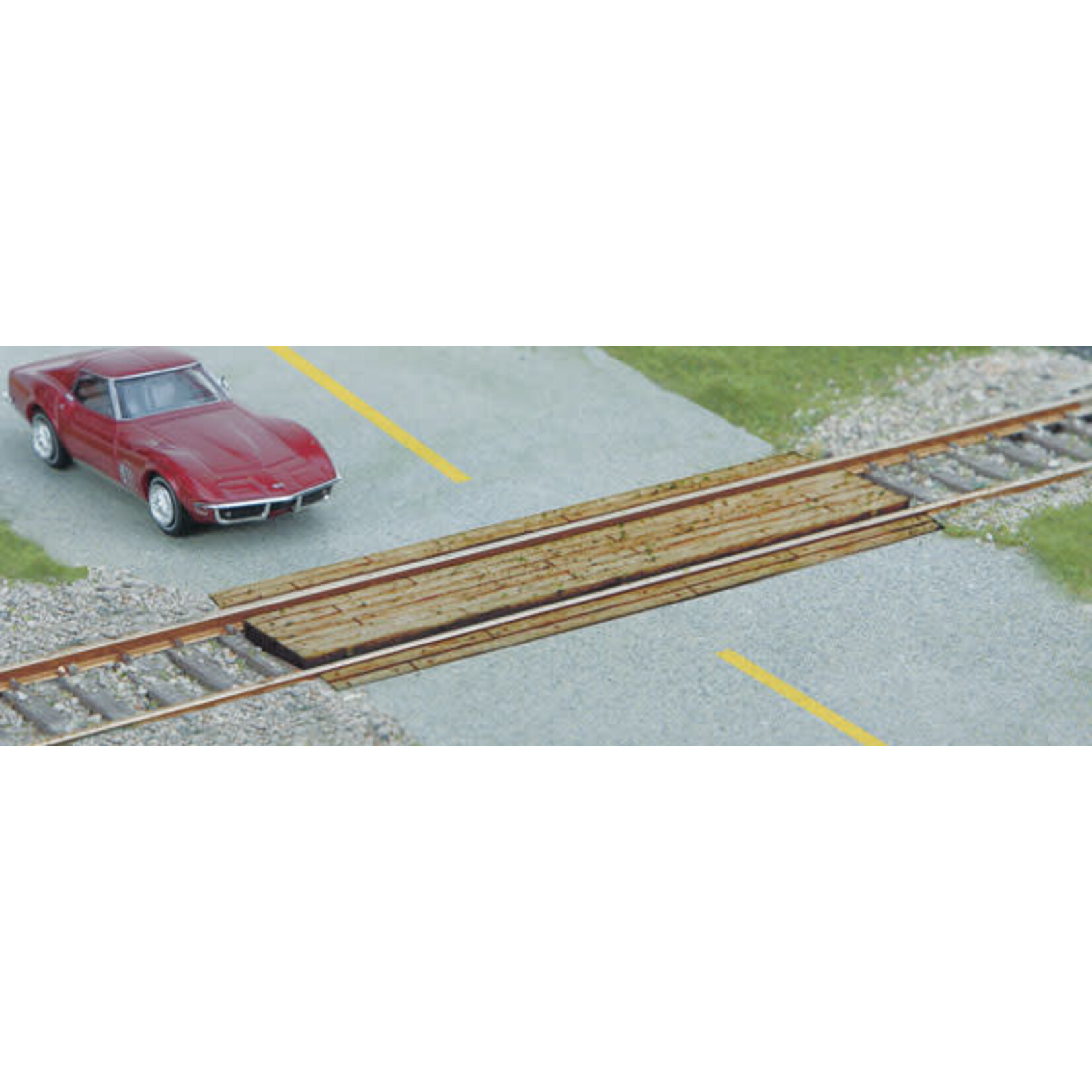 Walthers 9494158 HO Wood Grade Crossing -- Laser-Cut Wood Kit - Single