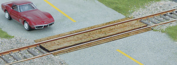 9494158 HO Wood Grade Crossing -- Laser-Cut Wood Kit - Single