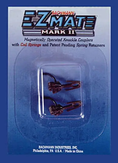 78023 HO Over Shank-Short E-Z Mate Mark II Magnetic Knuckle Couplers w/Metal Coil Spring