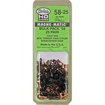Kadee 58-25 Bulk Pack #58 - 25 Pair - Scale Head Metal Standard Shank Couplers - Medium Centerset Shank