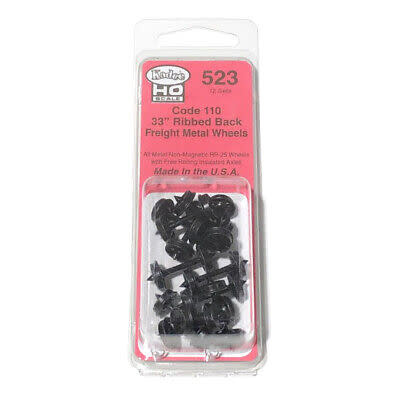 523 HO Code 110 33in Ribbed Back Freight Metal Wheels