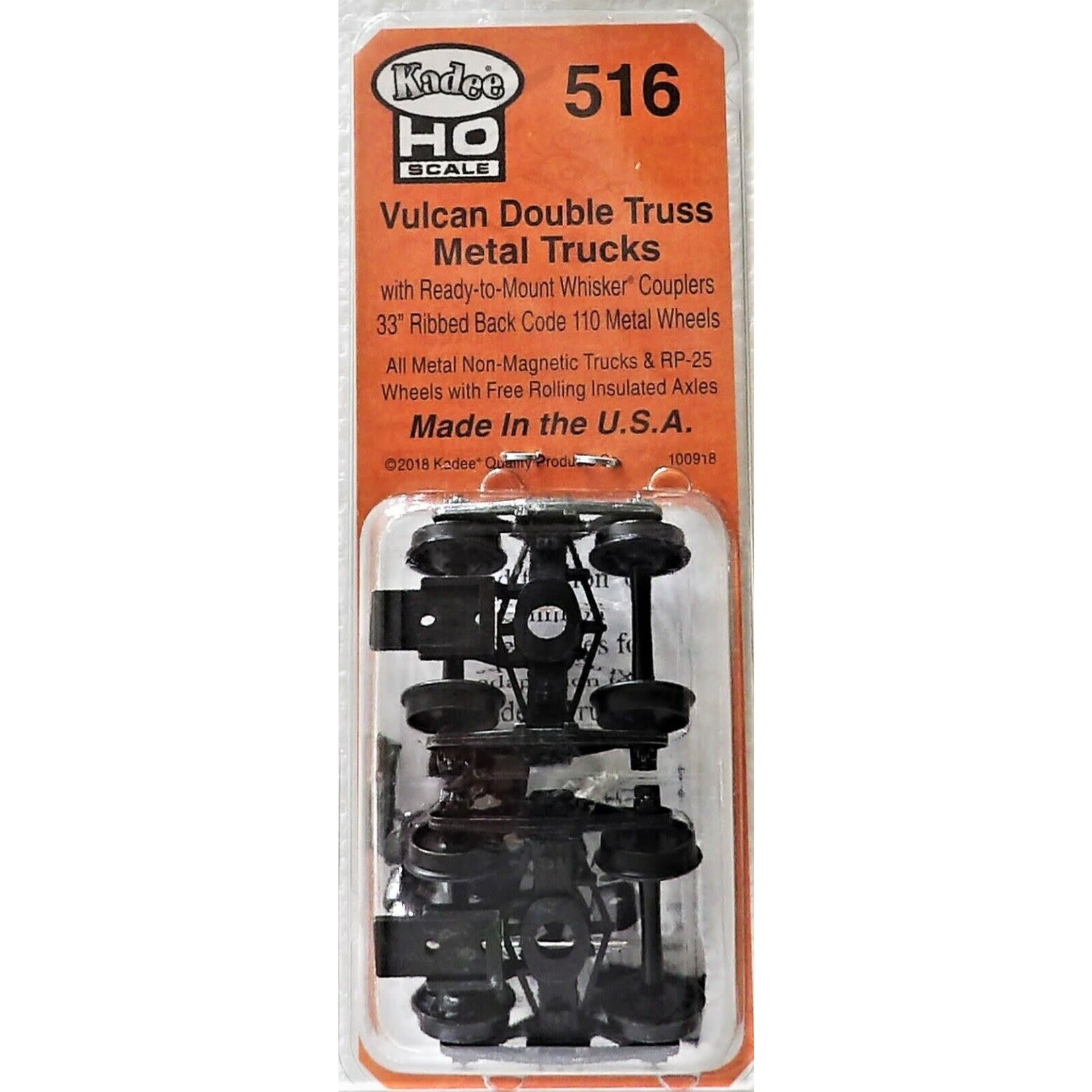 Kadee 516 HO Vulcan Double Truss Trucks with Ready-To-Moun