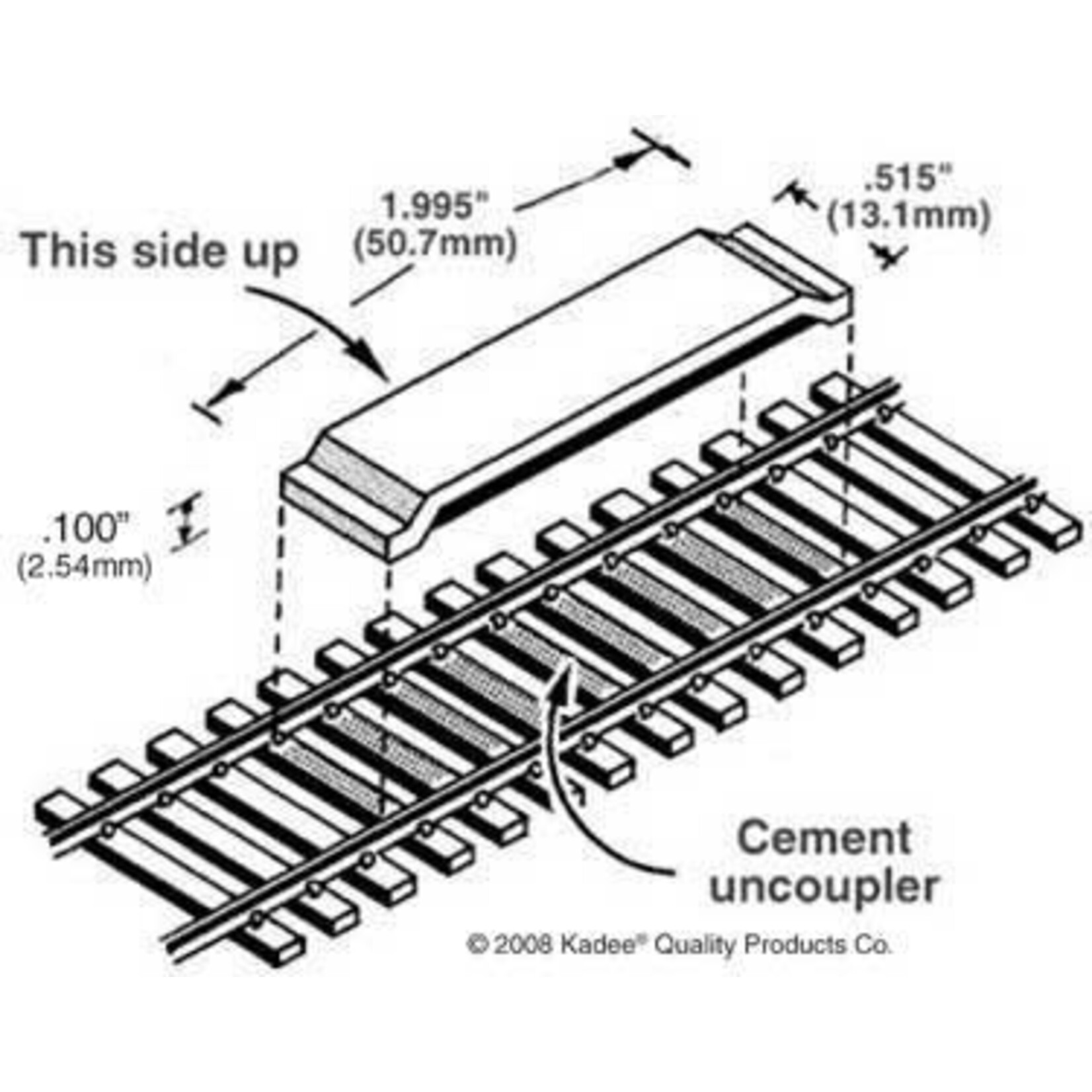 Kadee 322 HO Delayed "between-the-rails" Uncoupler