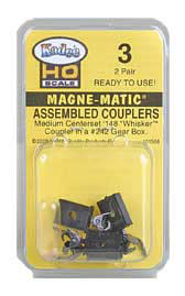 3 HO Coupler Assembled 148 Coupler in a 242 Snap-Together Gear Box