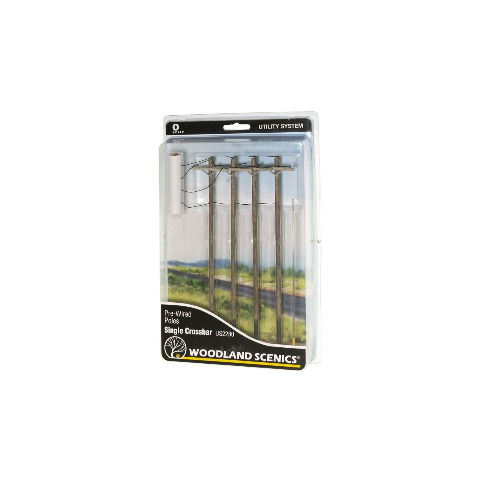 Woodland Scenics 2280 O Pre-Wired Single Crossbar Wired Pole