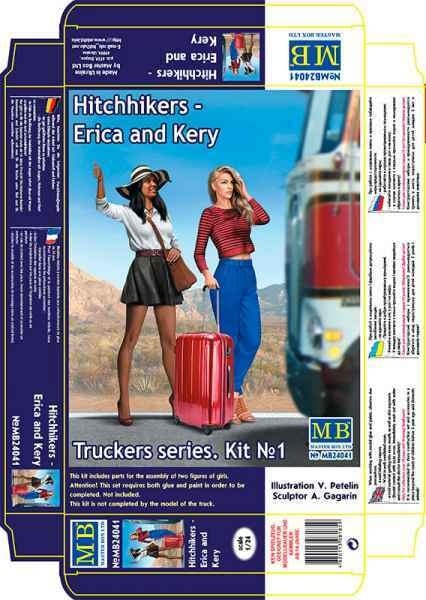 24041 1/24 Erica & Kery Hitchhikers w/Suitcase