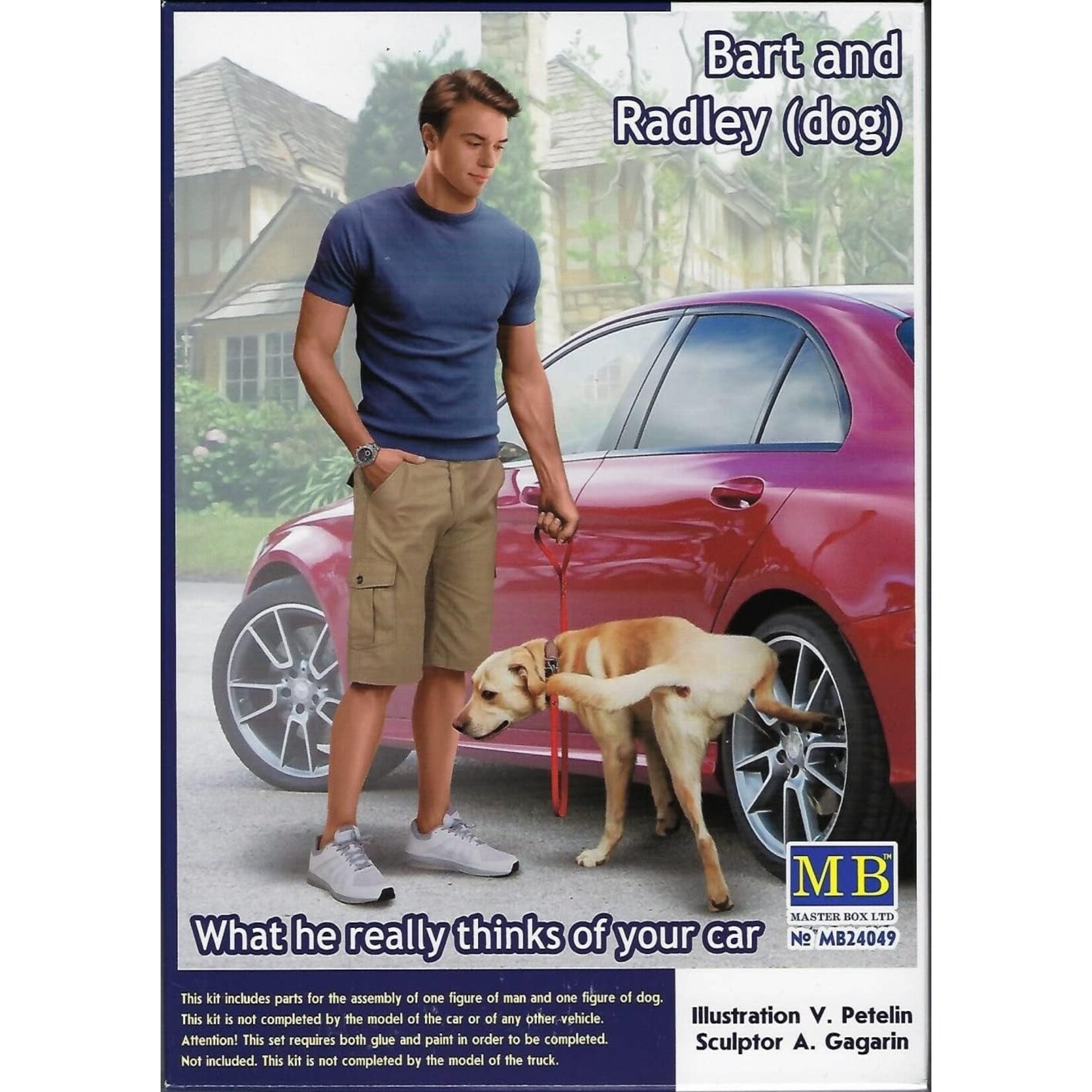 Master Box 24049 1/24 Bart & Radley the Dog w/Leg-Up
