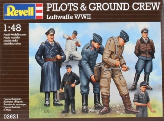 2621 1:48 Pilots & Ground Crew, German Air Force WWII