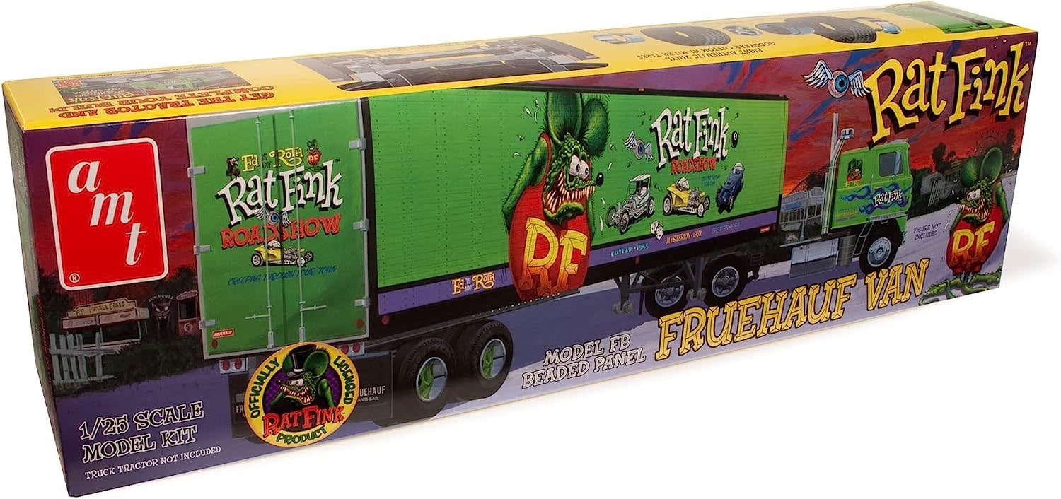 1292 Fruehauf Beaded Van Trailer Hauler - Rat Fink 1:25