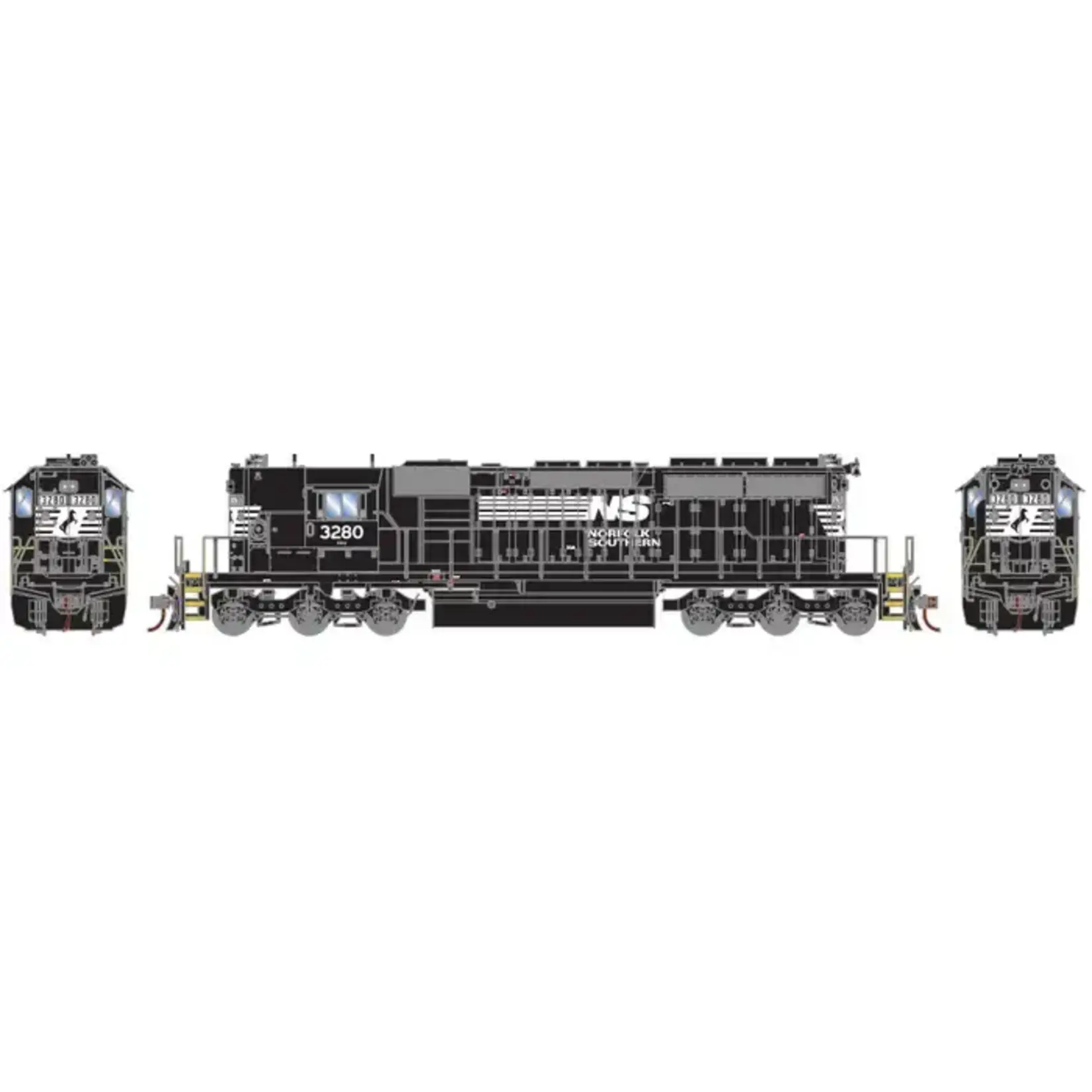 Athearn 72179 HO RTR SD40-2 w/DCC & T2 Sound, Norfolk Southern 3280