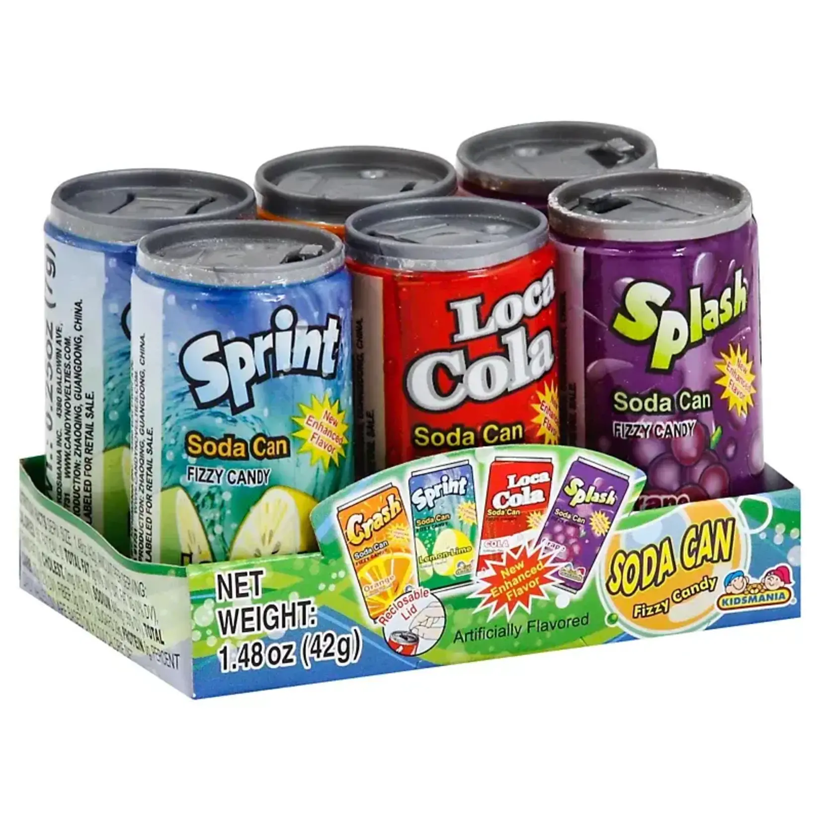 Candy Soda Can Fizzy - 6 pack