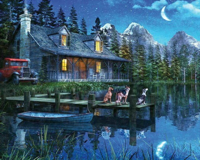 3310871 Moonlit Night 1000 Piece Jigsaw Puzzle