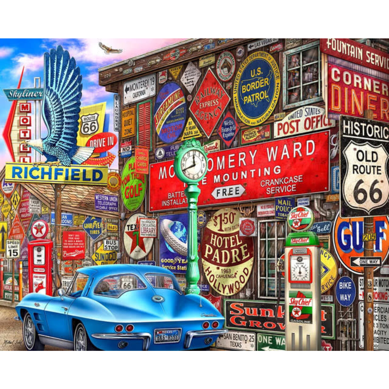Springbok 3311098 Along Route 66 1000 Piece Jigsaw Puzzle