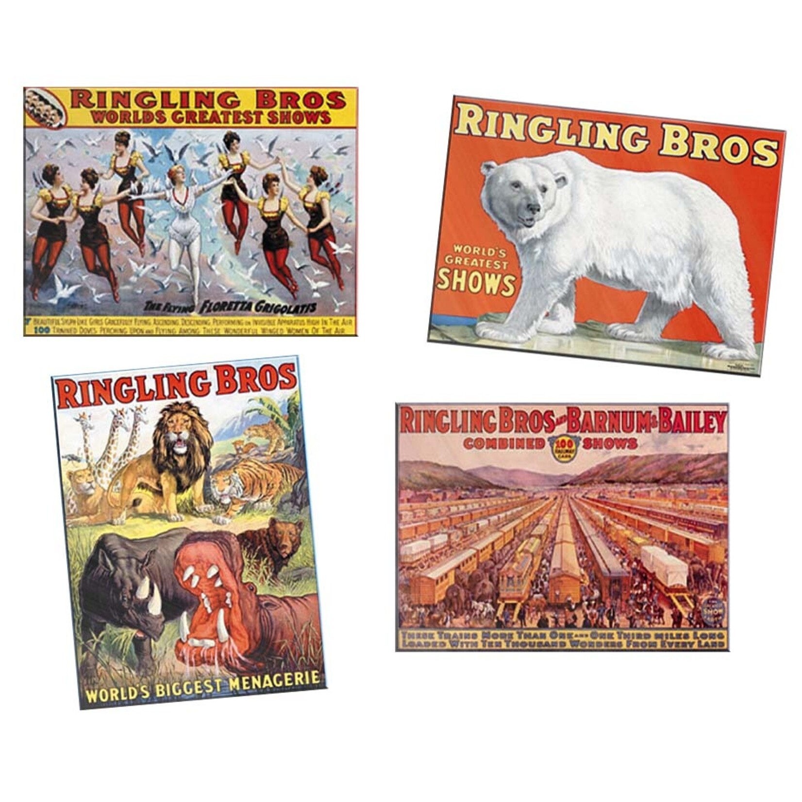 Lionel 622472 O  Ringling Bros Tin Sign Replica 4-Pack