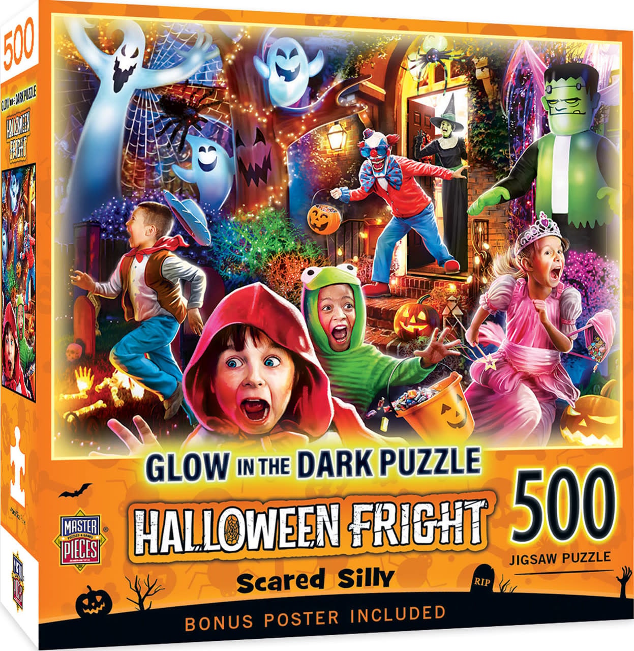 32370 Scared Silly 500 Piece Halloween Glow in the Dark Puzzle