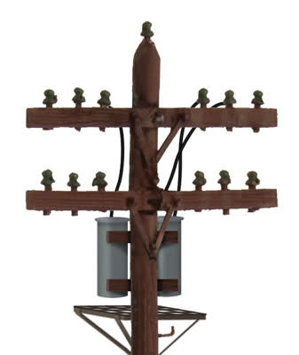 637939 O Telephone Poles w/ Transformers & Lights
