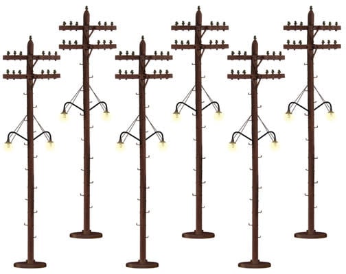 637995 O Scale Telephone Poles w/Lights