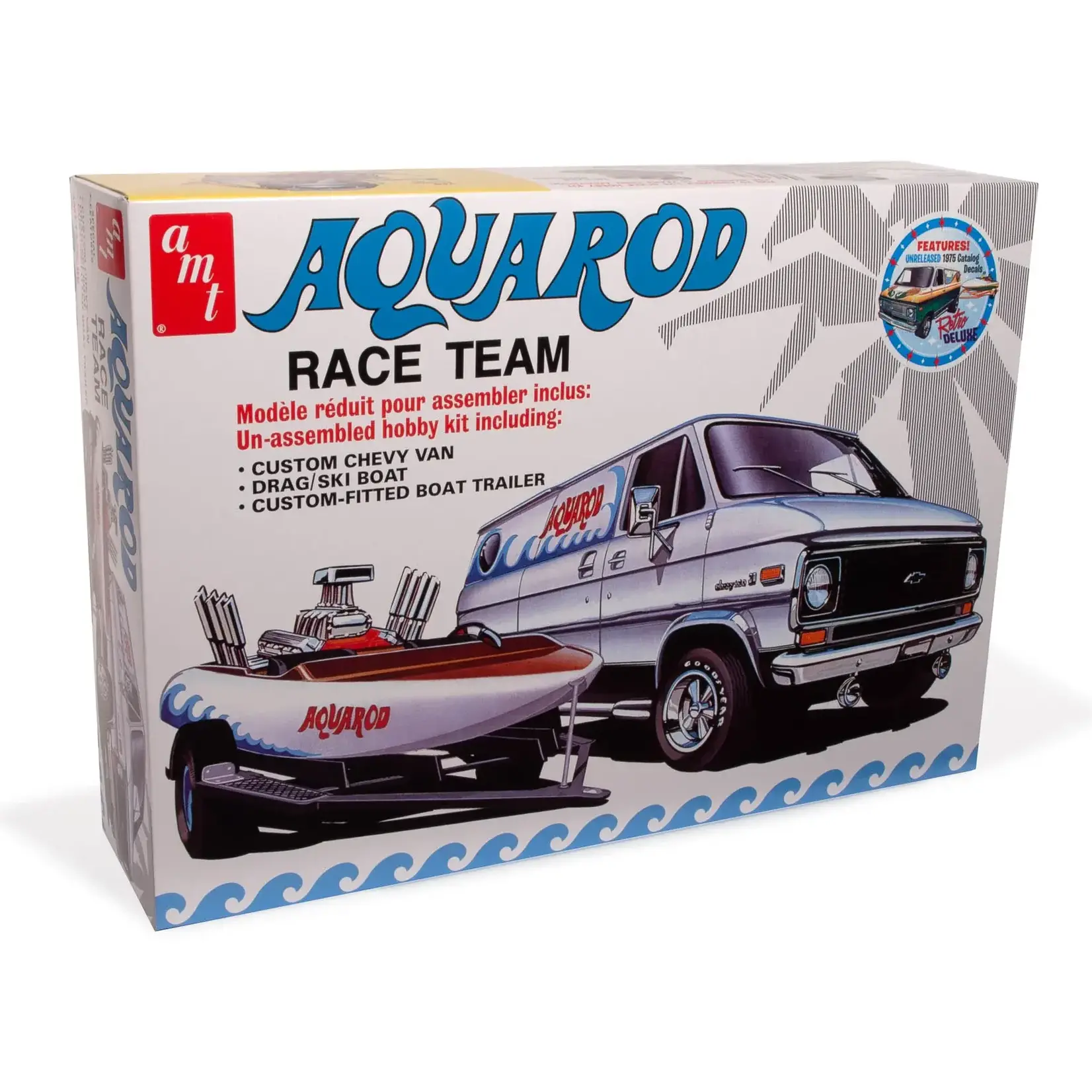 AMT 1338 1975 Chevy Aqua Rod Race Team - Van with Boat