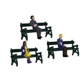 1930190 O Sitting People w/Benches/6pc
