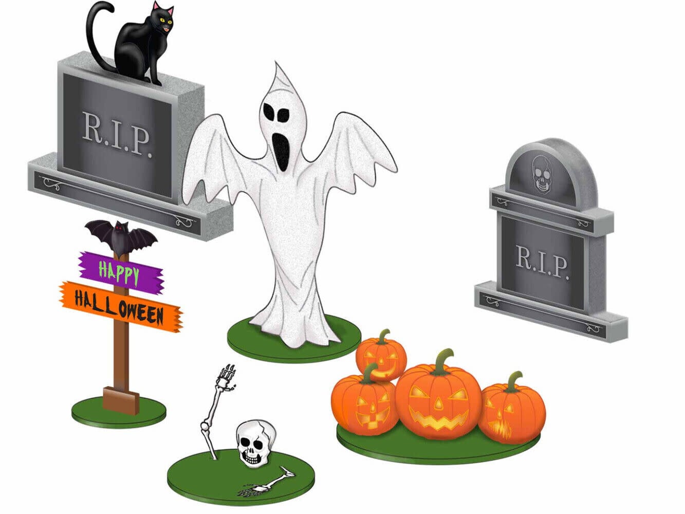 1930080 O Halloween Lawn Figures/6pc