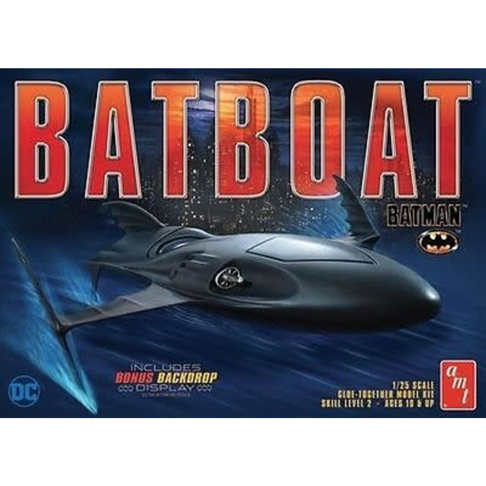 AMT 1025 AMT Batman Batboat 1:25 Scale Model Kit