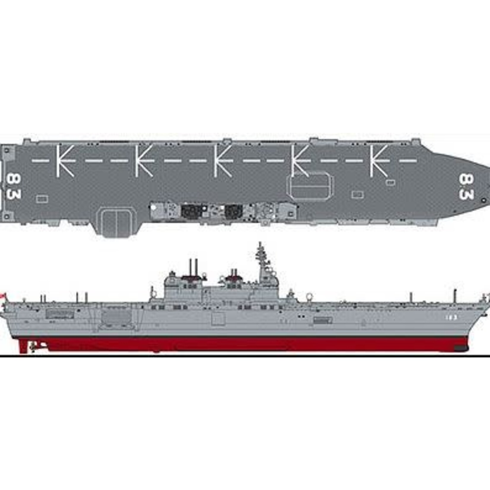 Hasegawa 43171  1/700 J.M.S.D.F. DDH 183 Izumo Full Hull